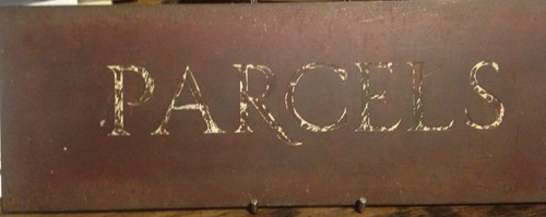 Altes bronze postschild pakete - altes,