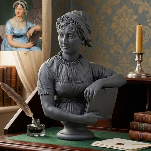 Jane austen büste statue - austen,