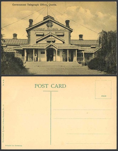 Pakistan alte postkarte quetta - postkarte,
