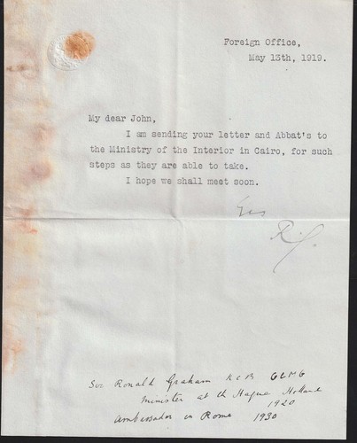 1919 auswärtiges amt brief - auswÄrtiges,